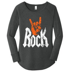 Rock And Roll Rock Music Rock Music Lover Women's Perfect Tri Tunic Long Sleeve Shirt