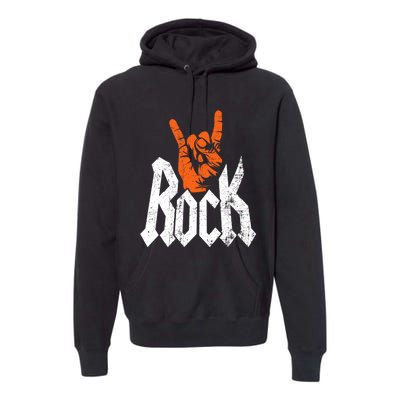 Rock And Roll Rock Music Rock Music Lover Premium Hoodie