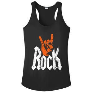 Rock And Roll Rock Music Rock Music Lover Ladies PosiCharge Competitor Racerback Tank