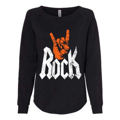 Rock And Roll Rock Music Rock Music Lover Womens California Wash Sweatshirt