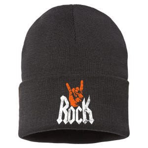 Rock And Roll Rock Music Rock Music Lover Sustainable Knit Beanie