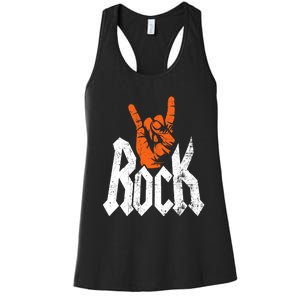 Rock And Roll Rock Music Rock Music Lover Women's Racerback Tank