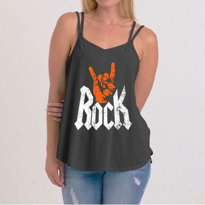 Rock And Roll Rock Music Rock Music Lover Women's Strappy Tank