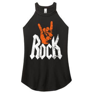 Rock And Roll Rock Music Rock Music Lover Women's Perfect Tri Rocker Tank