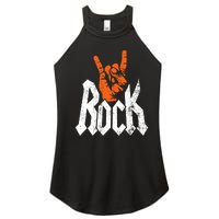 Rock And Roll Rock Music Rock Music Lover Women's Perfect Tri Rocker Tank