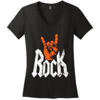 Rock And Roll Rock Music Rock Music Lover Women's V-Neck T-Shirt