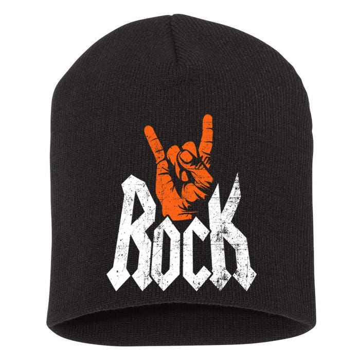 Rock And Roll Rock Music Rock Music Lover Short Acrylic Beanie