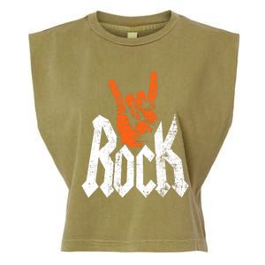 Rock And Roll Rock Music Rock Music Lover Garment-Dyed Women's Muscle Tee