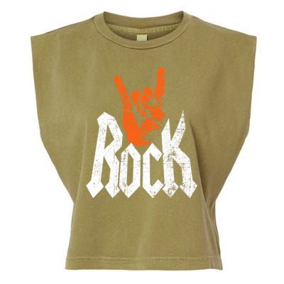 Rock And Roll Rock Music Rock Music Lover Garment-Dyed Women's Muscle Tee