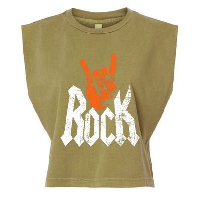 Rock And Roll Rock Music Rock Music Lover Garment-Dyed Women's Muscle Tee