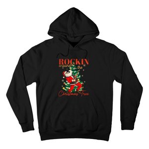 Rock And Roll Santa Rocking Around The Christmas Tree Hoodie