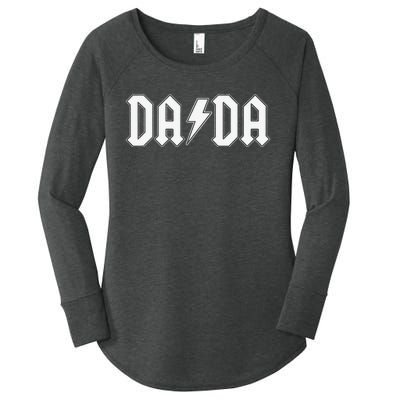 Rock and Roll Dada Father's Day For New Dad for Him Dada Women's Perfect Tri Tunic Long Sleeve Shirt