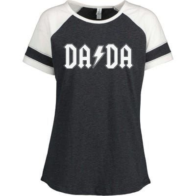 Rock and Roll Dada Father's Day For New Dad for Him Dada Enza Ladies Jersey Colorblock Tee