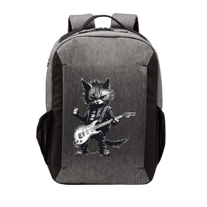 Rock And Roll Cat Guitar Vector Backpack