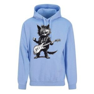 Rock And Roll Cat Guitar Unisex Surf Hoodie