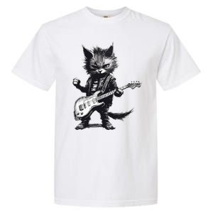 Rock And Roll Cat Guitar Garment-Dyed Heavyweight T-Shirt