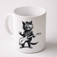Rock And Roll Cat Guitar Mug