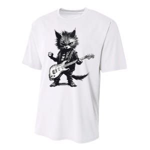 Rock And Roll Cat Guitar Performance Sprint T-Shirt