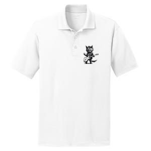 Rock And Roll Cat Guitar PosiCharge RacerMesh Polo