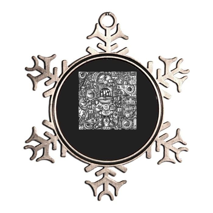 Robots Are Robots Metallic Star Ornament