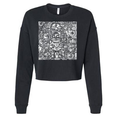 Robots Are Robots Cropped Pullover Crew