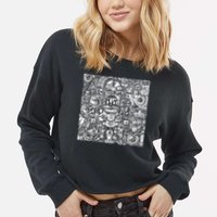 Robots Are Robots Cropped Pullover Crew