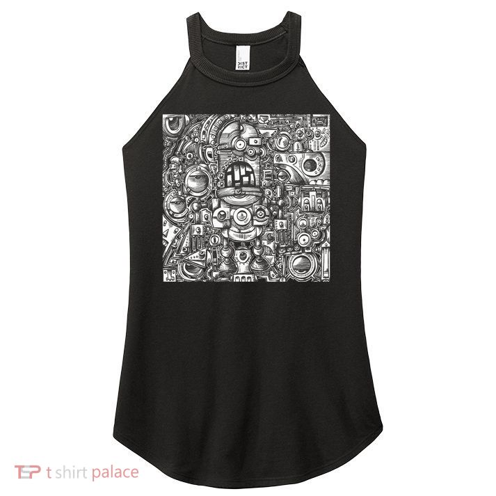 Robots Are Robots Women's Perfect Tri Rocker Tank
