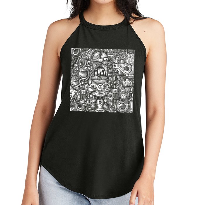 Robots Are Robots Women's Perfect Tri Rocker Tank