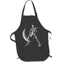 Rock And Roll Skeleton Moon Guitar Apron