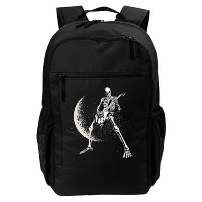 Rock And Roll Skeleton Moon Guitar Backpack