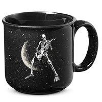 Rock And Roll Skeleton Moon Guitar 15oz Campfire Ceramic Mug