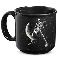 Rock And Roll Skeleton Moon Guitar 15oz Campfire Ceramic Mug