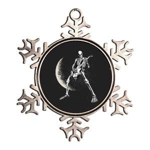 Rock And Roll Skeleton Moon Guitar Metallic Star Ornament