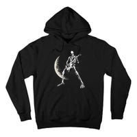 Rock And Roll Skeleton Moon Guitar Tall Hoodie