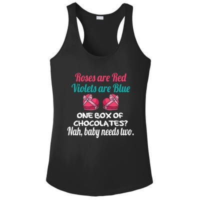 Roses Are Red Violets Are Blue Chocolates Needs Two Gift Ladies PosiCharge Competitor Racerback Tank