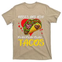 Roses Are Red Blah Tacos Funny Valentine Day T-Shirt