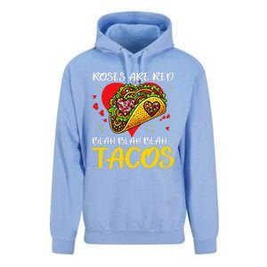 Roses Are Red Blah Tacos Funny Valentine Day Unisex Surf Hoodie