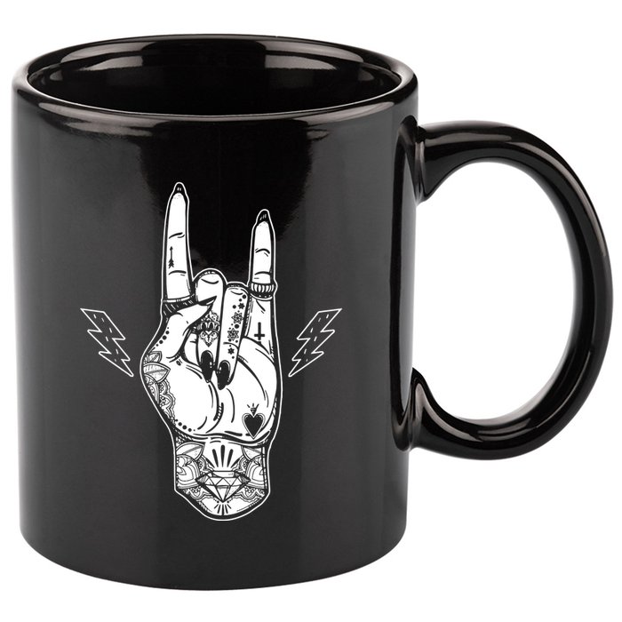 Rock And Roll Festival Art Tattoo 11oz C Handle Ceramic Mug