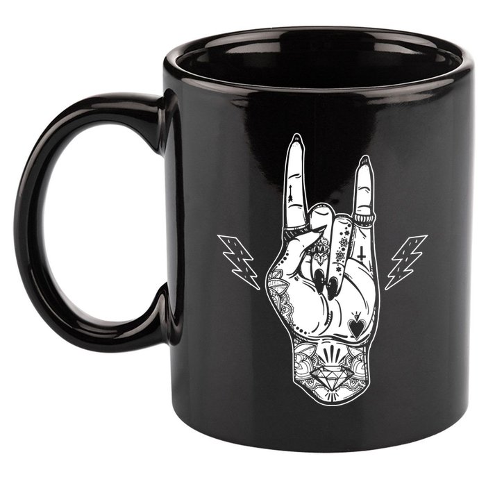 Rock And Roll Festival Art Tattoo 11oz C Handle Ceramic Mug