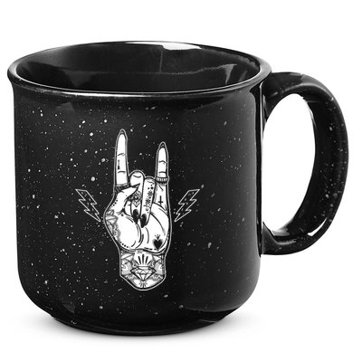 Rock And Roll Festival Art Tattoo 15oz Campfire Ceramic Mug