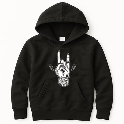 Rock And Roll Festival Art Tattoo Kids Hoodie