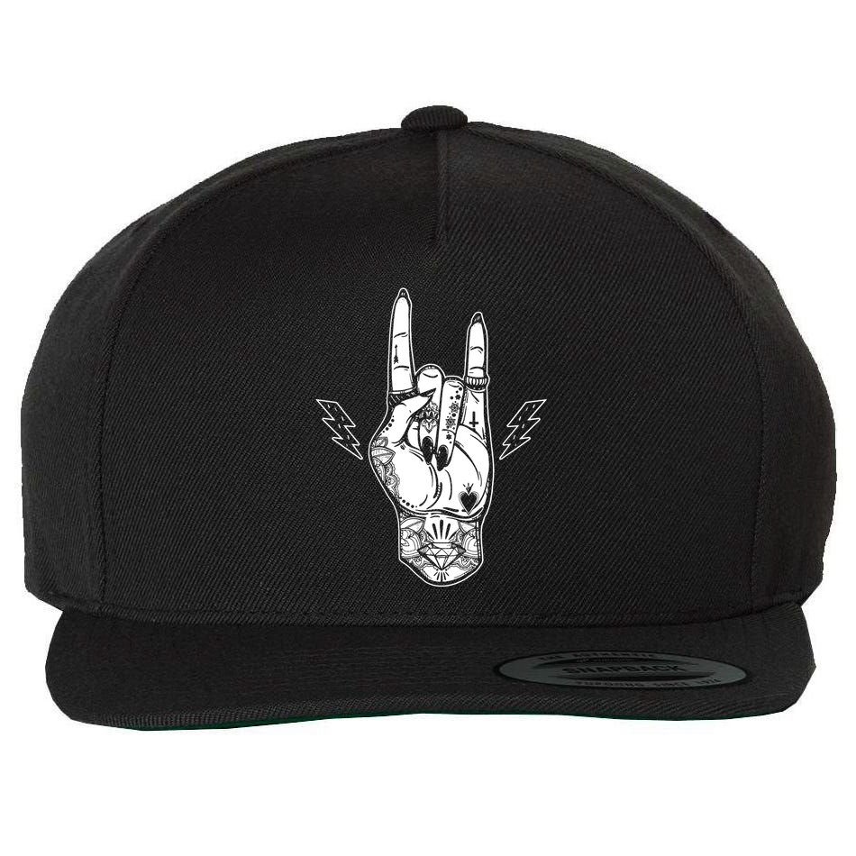 Rock And Roll Festival Art Tattoo Wool Snapback Cap