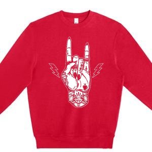 Rock And Roll Festival Art Tattoo Premium Crewneck Sweatshirt