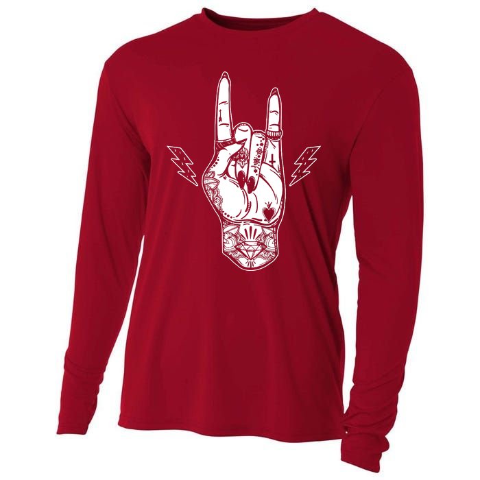 Rock And Roll Festival Art Tattoo Cooling Performance Long Sleeve Crew