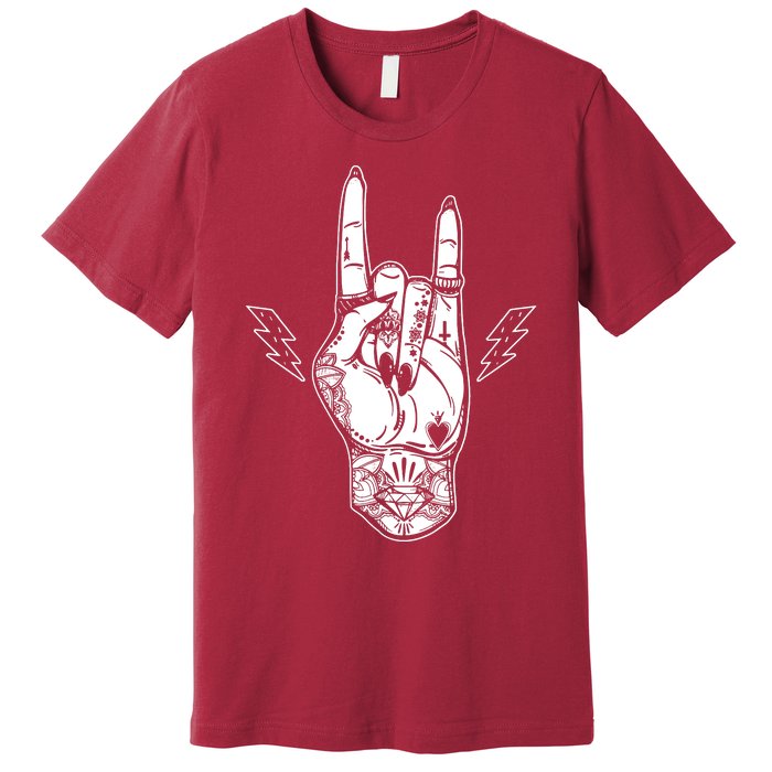 Rock And Roll Festival Art Tattoo Premium T-Shirt