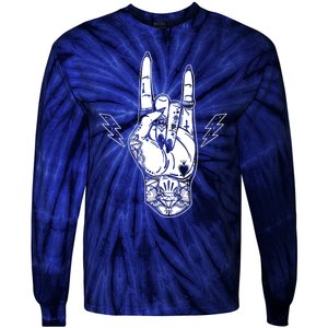 Rock And Roll Festival Art Tattoo Tie-Dye Long Sleeve Shirt