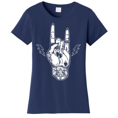 Rock And Roll Festival Art Tattoo Women's T-Shirt