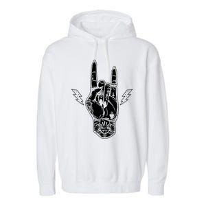 Rock And Roll Festival Art Tattoo Garment-Dyed Fleece Hoodie