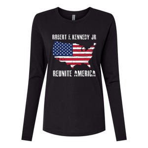 Reunite America RFK Kennedy Democrat President 2024 Womens Cotton Relaxed Long Sleeve T-Shirt