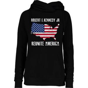 Reunite America RFK Kennedy Democrat President 2024 Womens Funnel Neck Pullover Hood